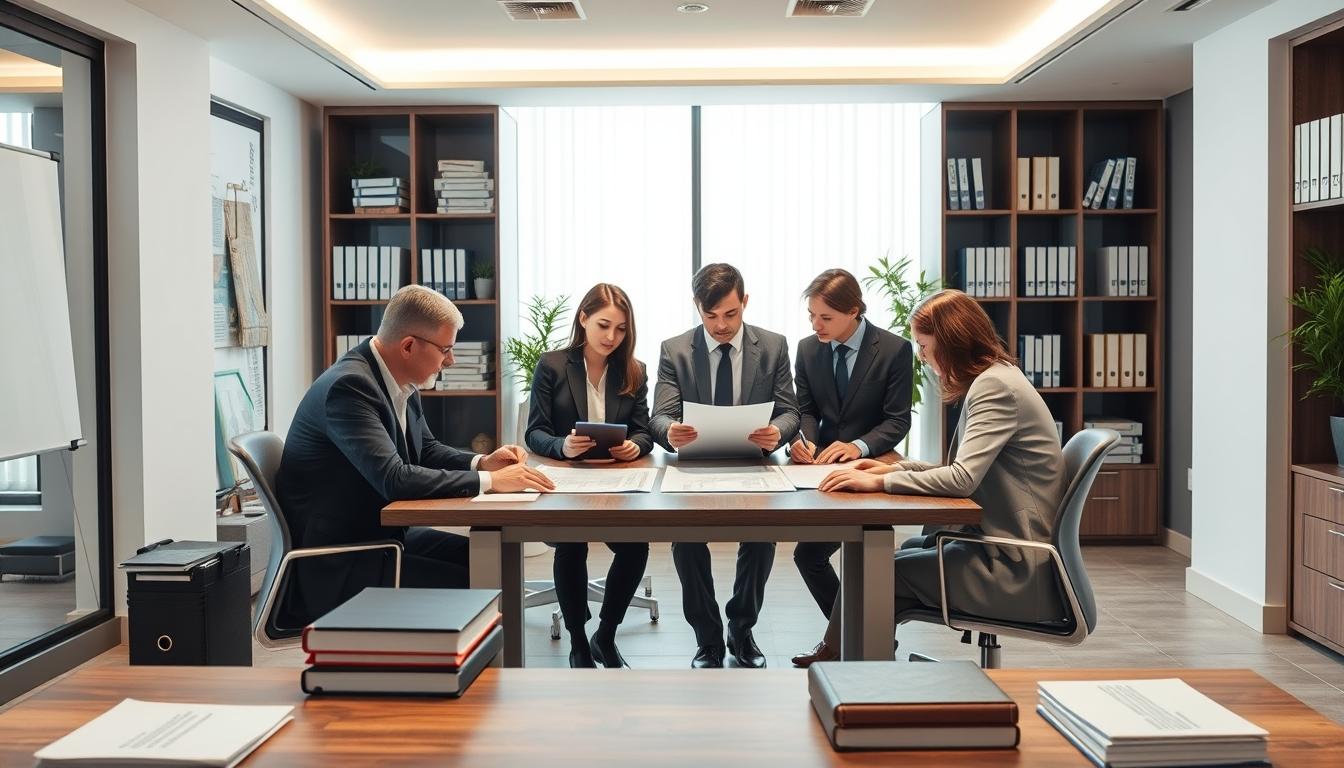 Senior legal team and family support